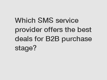 Which SMS service provider offers the best deals for B2B purchase stage?