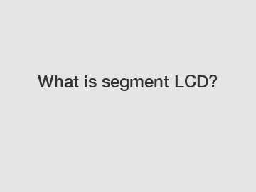 What is segment LCD?