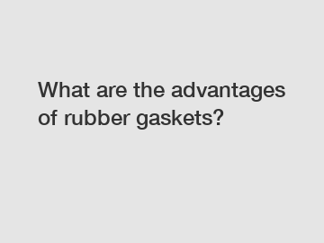 What are the advantages of rubber gaskets?