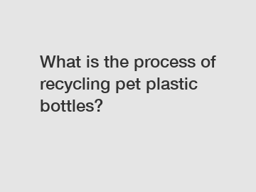 What is the process of recycling pet plastic bottles?