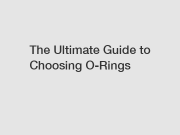 The Ultimate Guide to Choosing O-Rings