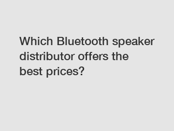 Which Bluetooth speaker distributor offers the best prices?