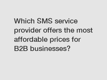 Which SMS service provider offers the most affordable prices for B2B businesses?