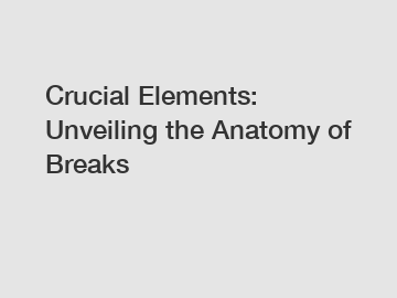 Crucial Elements: Unveiling the Anatomy of Breaks