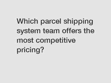 Which parcel shipping system team offers the most competitive pricing?