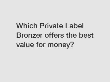Which Private Label Bronzer offers the best value for money?