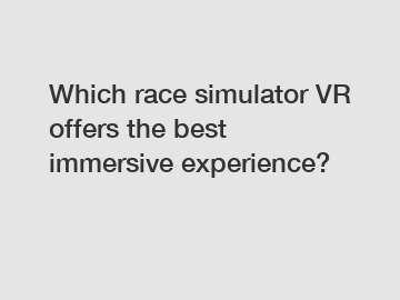 Which race simulator VR offers the best immersive experience?